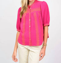 Ivy Jane - Heavily Embroidered Gauze Top