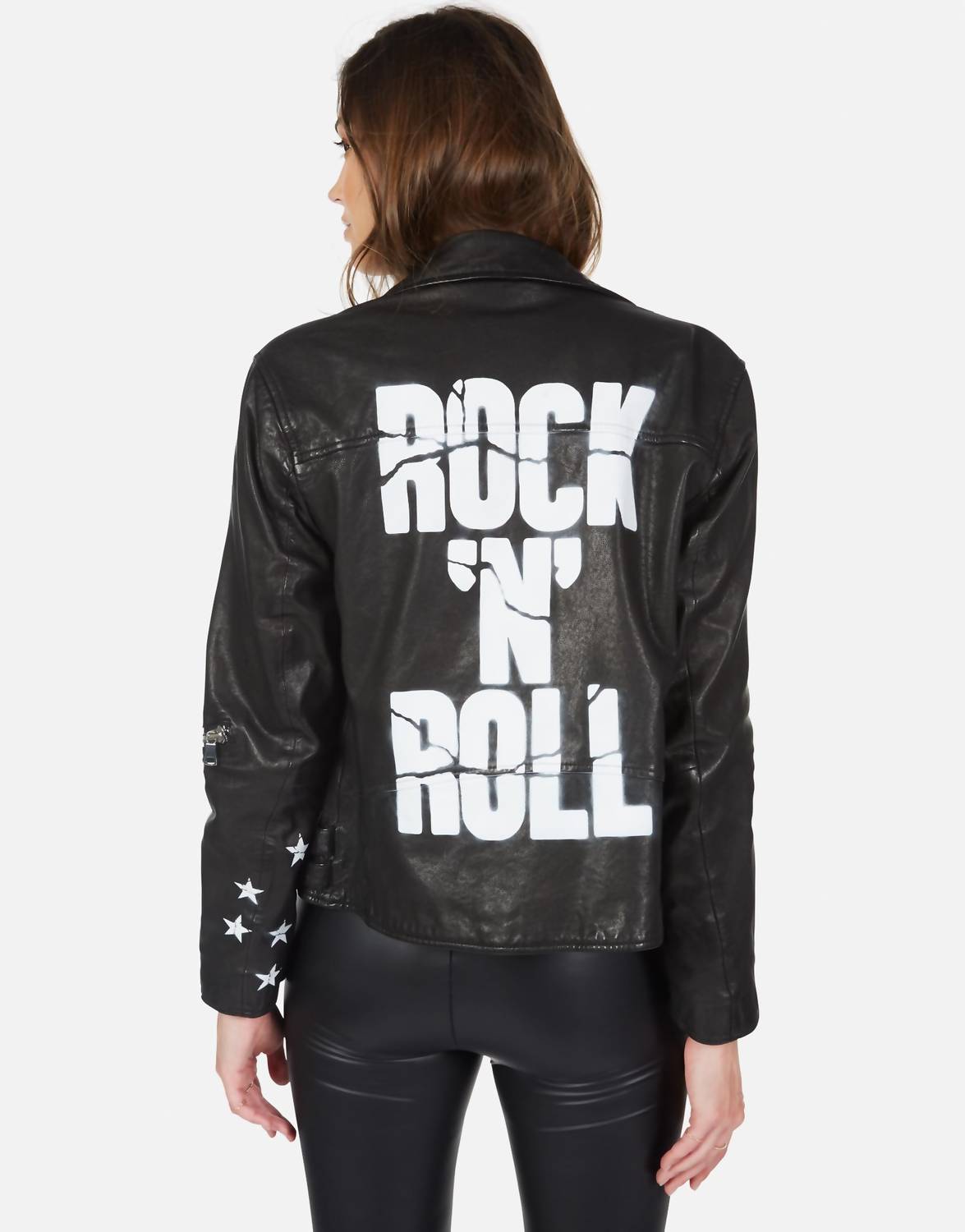 Lauren Moshi - Pre-loved Posey Star Leather Moto Jacket