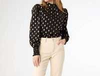 Coco + Carmen - Darina Metallic Dot Top