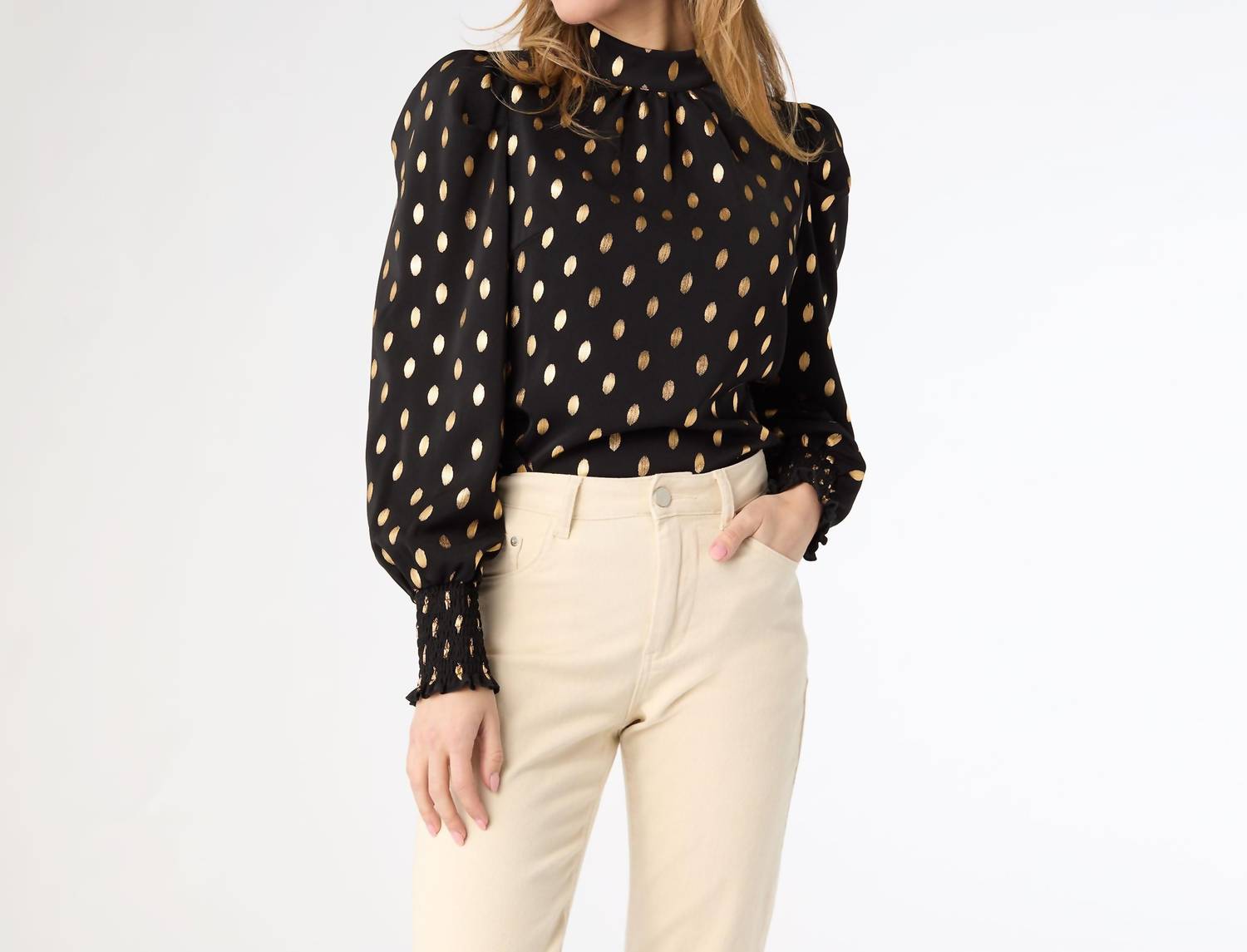 Coco + Carmen - Darina Metallic Dot Top
