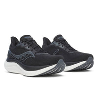 SAUCONY Men's Triumph 23 Running Shoes in black white 3 - men's shoe - alternate view