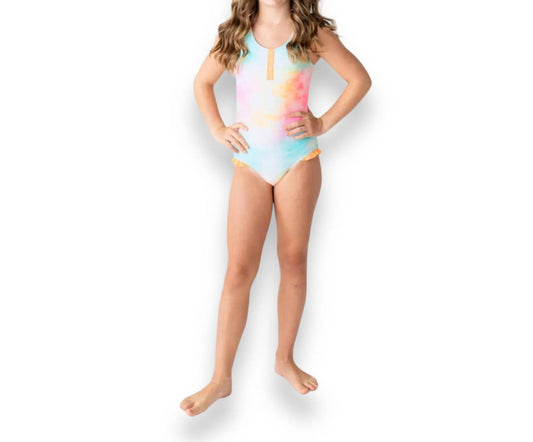 Rufflebutts - Tie Dye Henley One Piece