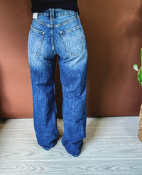 PISTOLA Gentry Wide Leg Flare Jean in med wash - women's jeans - alternate view