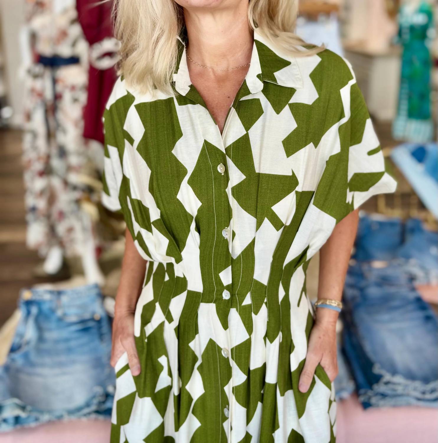 Thml - Geometric Printed Midi Dress