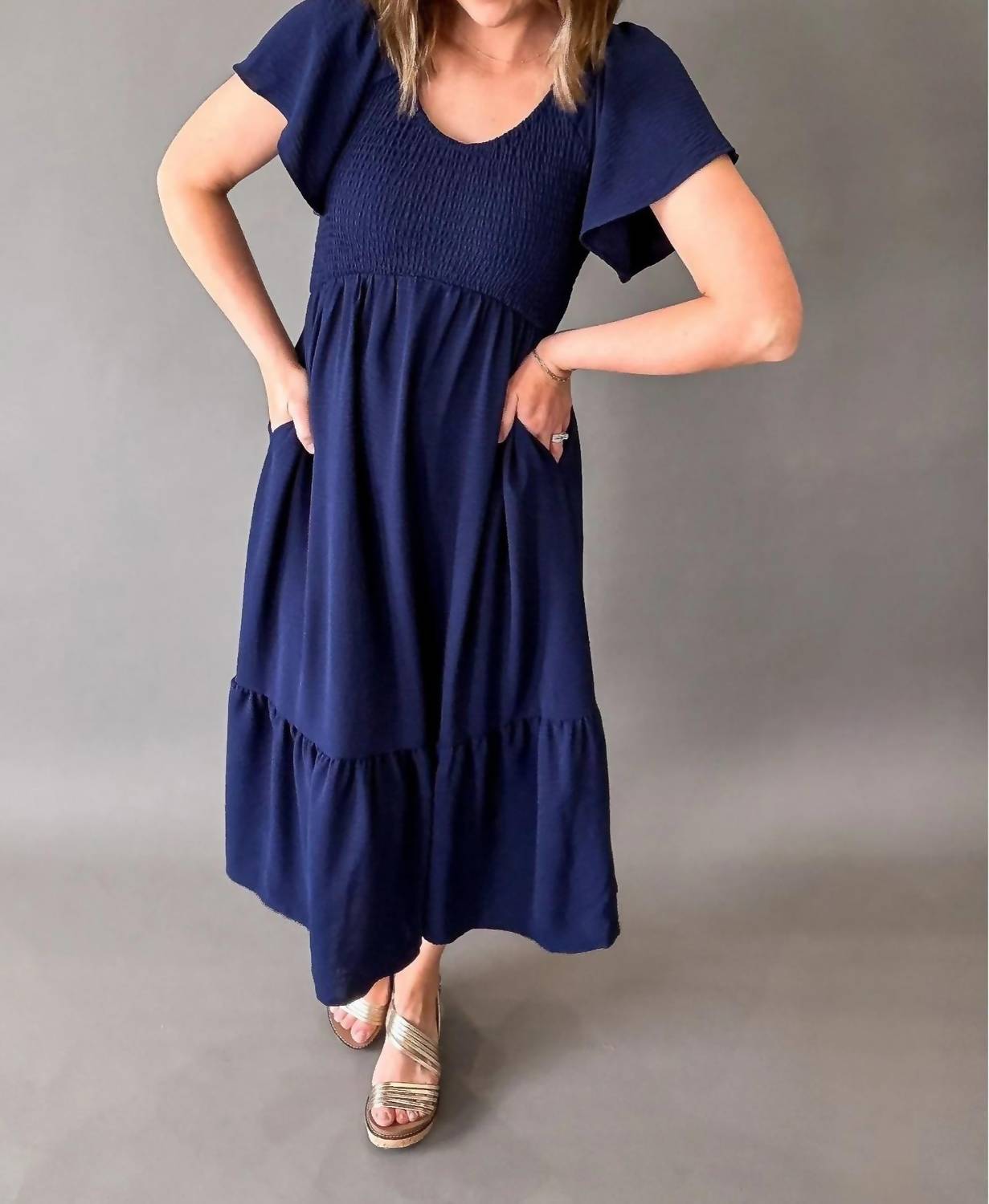 Mikarose - Smocked Midi Dress