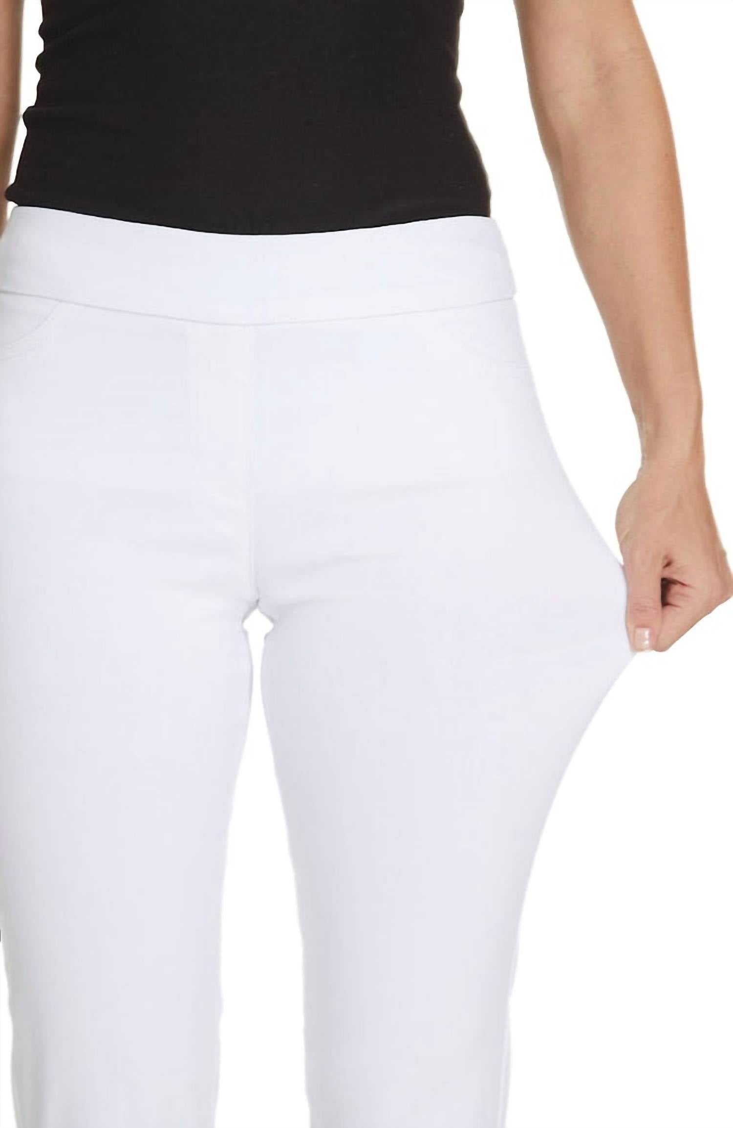 Slimsation By Multiples - Pull On Twill Ankle Pants