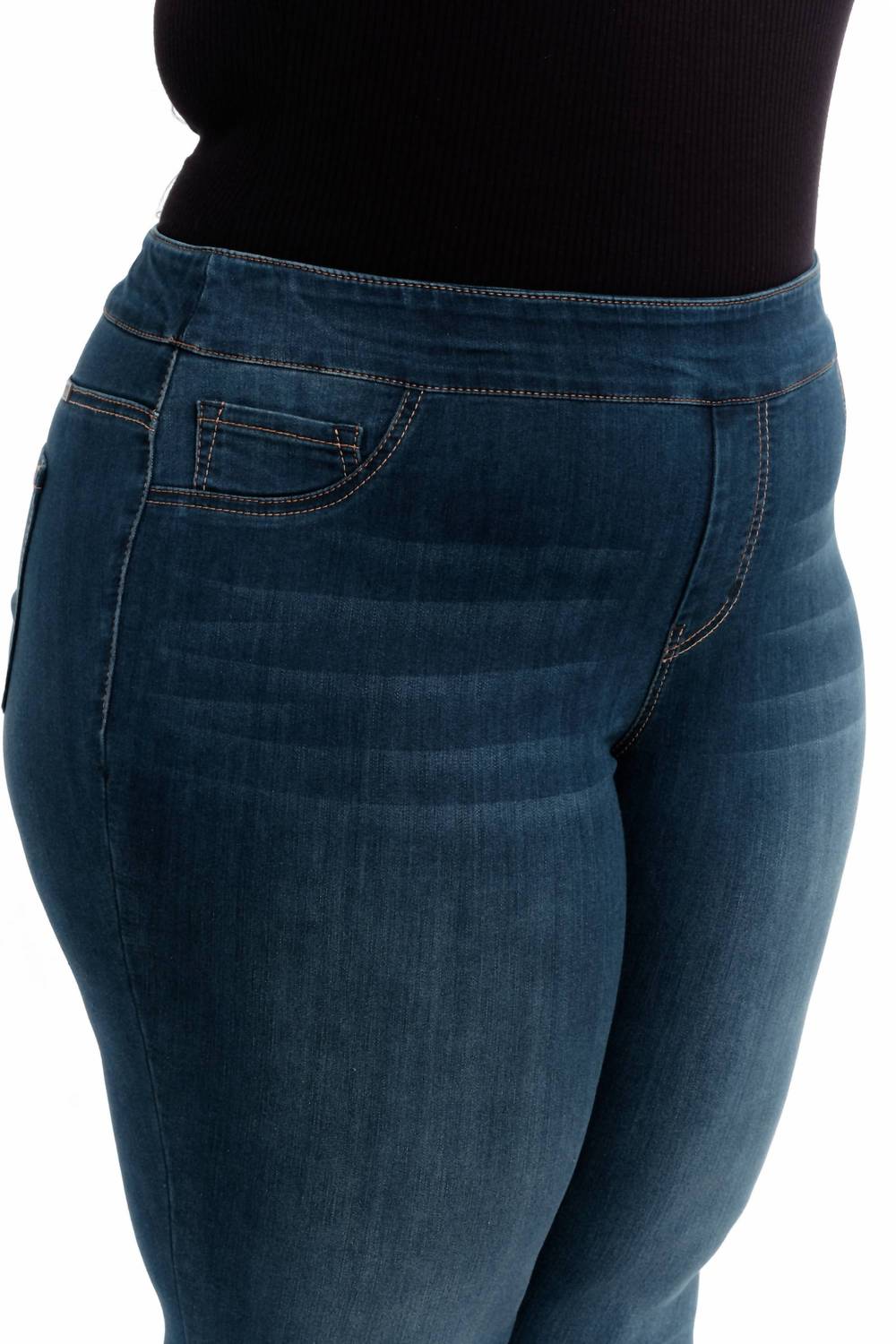 1822 Denim - High-rise Pull-on Skinny Ankle Jeans - Plus