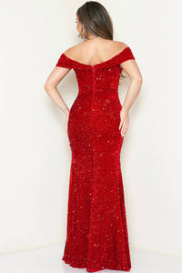 Maniju - Elegant Off-the-shoulder Prom Dress