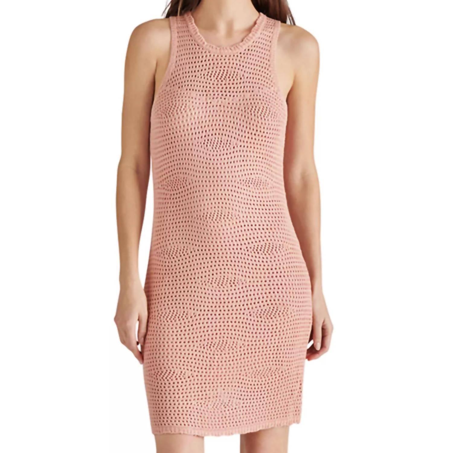 STEVE MADDEN Ronnie Sleeveless Sweater Dress in blush pink - women's dress