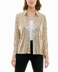 Nicole Miller - Nora Sequin Button Front Shirt
