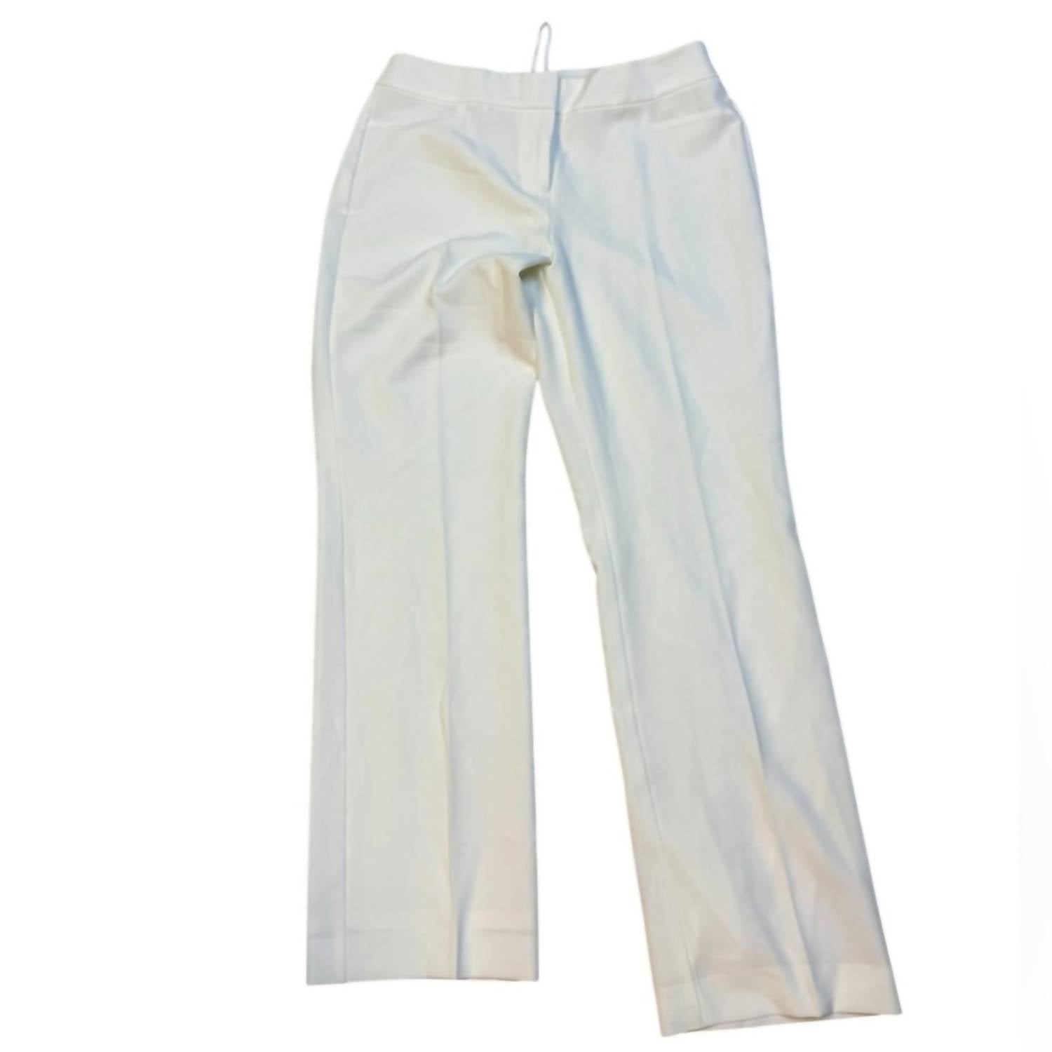 Kasper Women's High Waisted Pants in white - women's pants - detail view