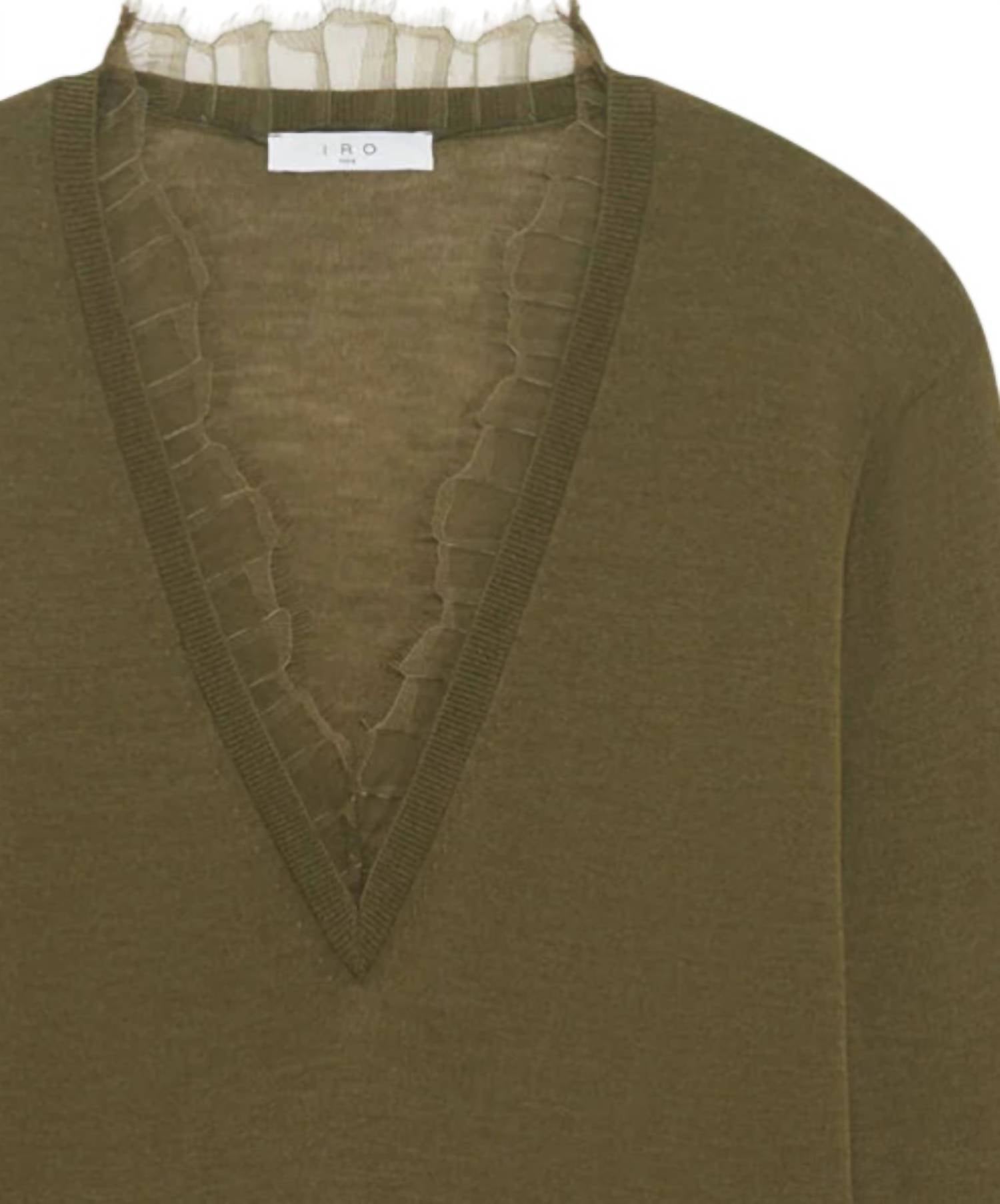 Iro - Women's Haby Lace V-neck Pullover Sweater
