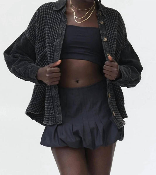 Easel - Zola Waffle Shirt Jacket