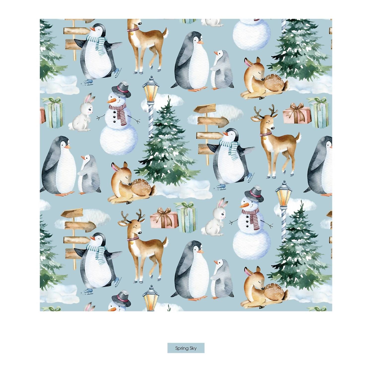 Kickee - Toddler's Spring Sky Winter Wonderland Blanket