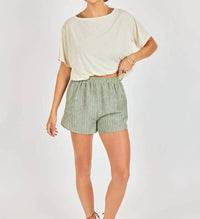 Sadie & Sage - Sand Layered Tank And Tee Set