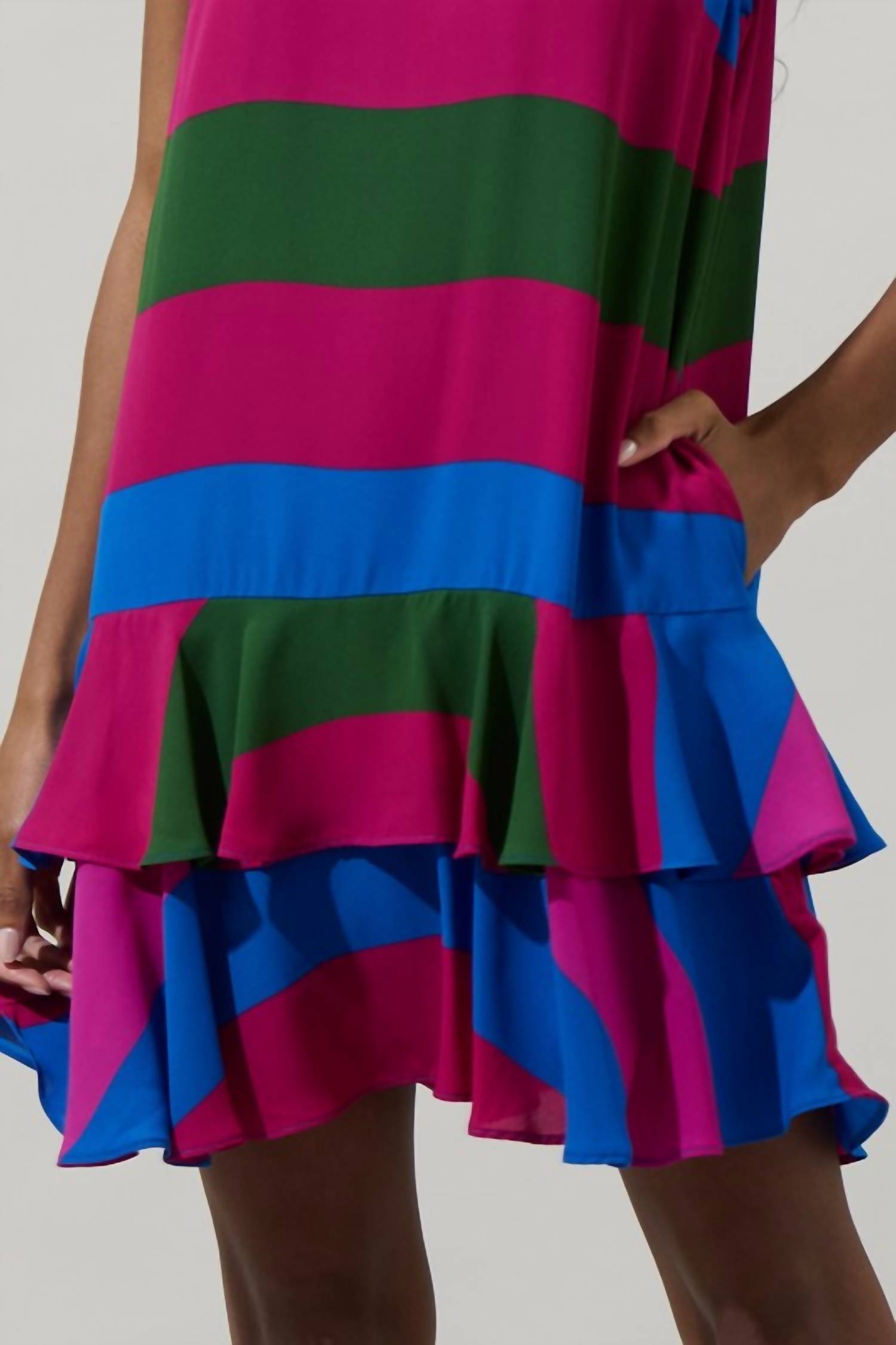 Sugarlips - Saige Striped Una Shift Mini Dress