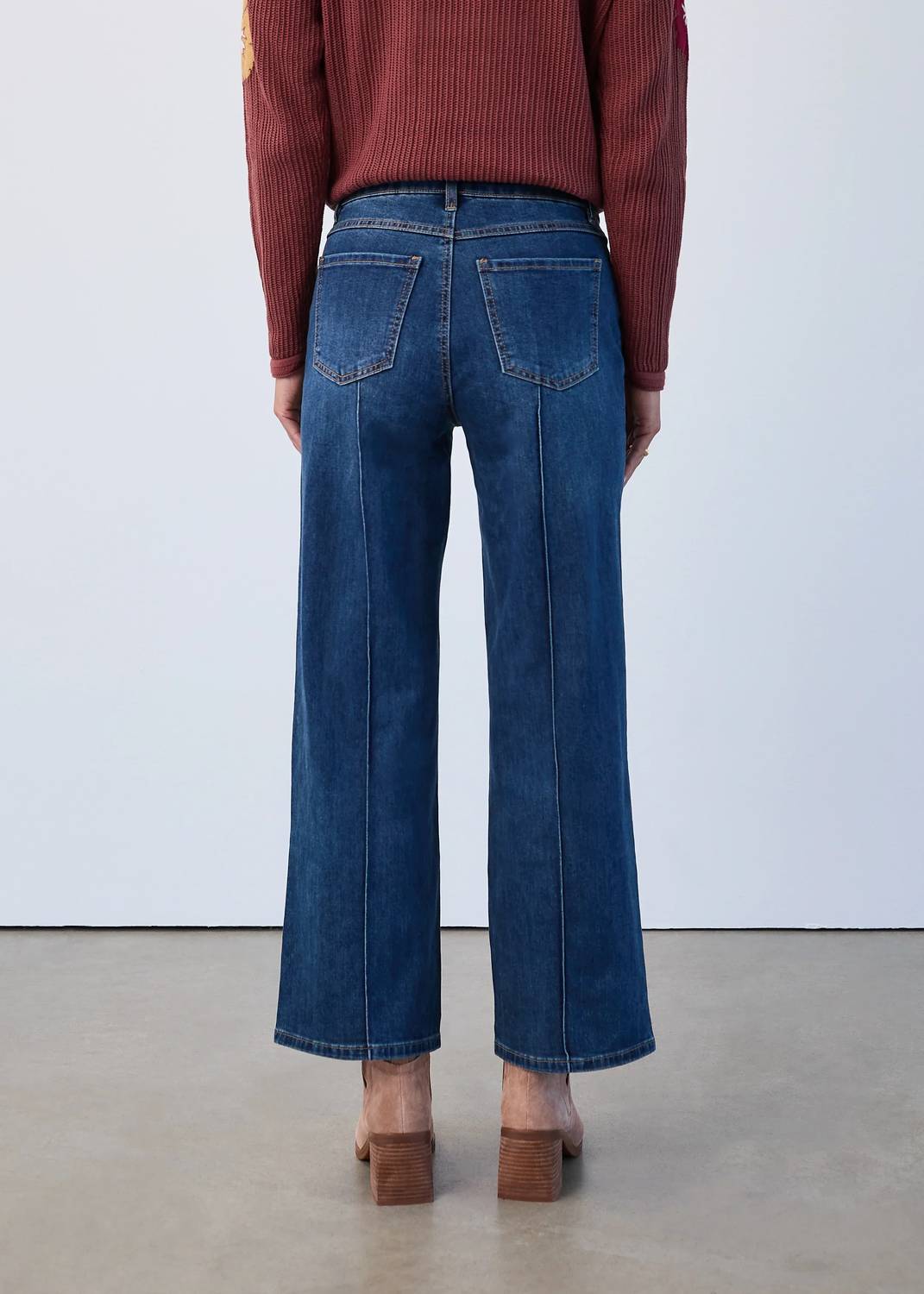 Fdj - Olivia Wide Leg Denim Ankle Jeans