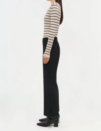 SIMKHAI Mackenzie Straight Leg Pants in black - women's pants - detail view