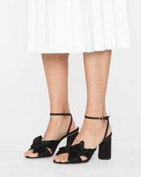 Loeffler Randall Women's Camellia Pleated Bow Heel in black - women's heels - alternate view