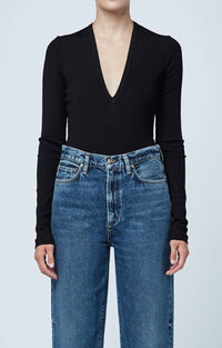 Goldsign - Rib Deep V Front Bodysuit