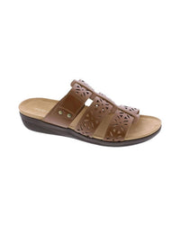 Easy Spirit - Women's Bazel 3 Faux Leather Slide Sandals