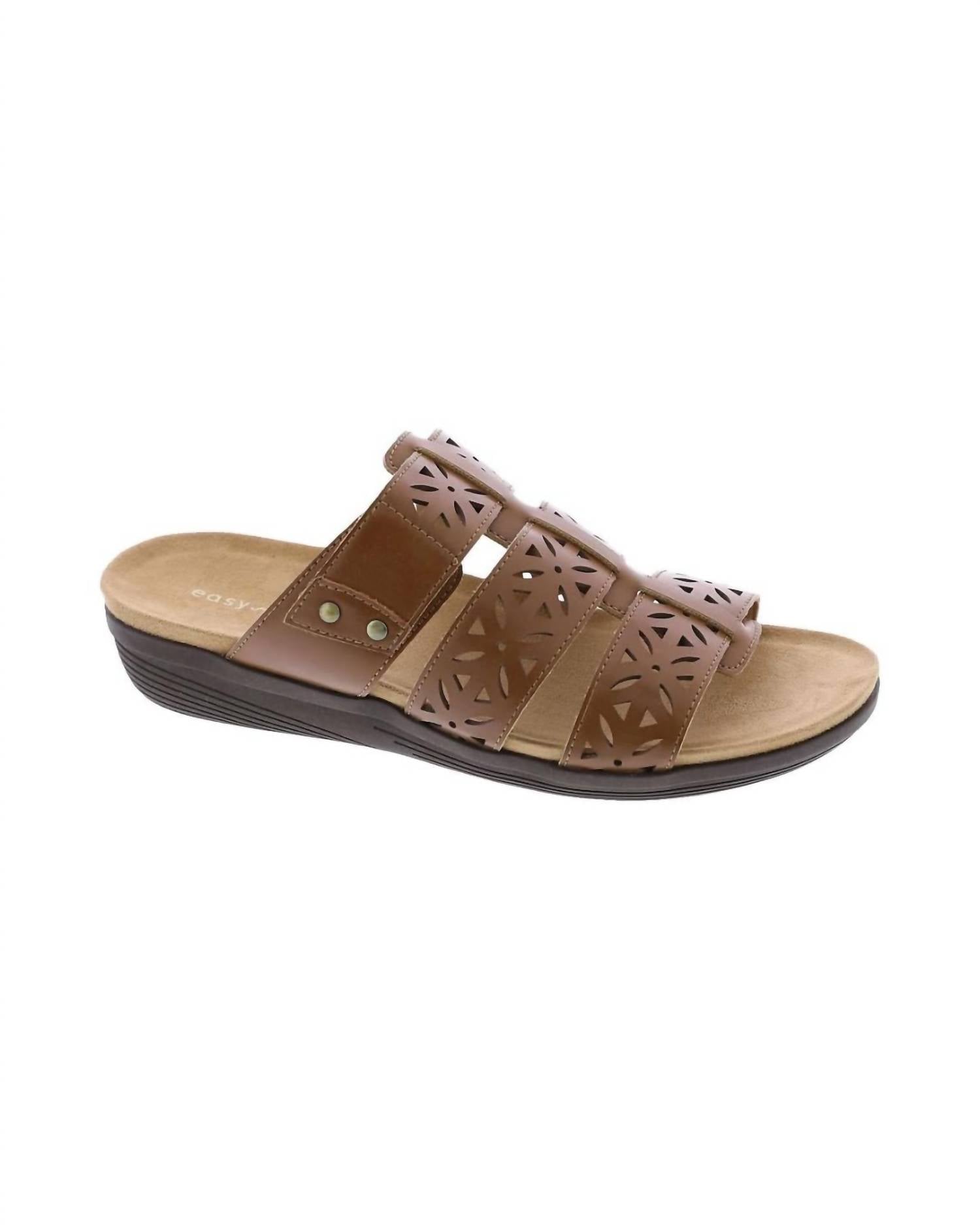 Easy Spirit - Women's Bazel 3 Faux Leather Slide Sandals