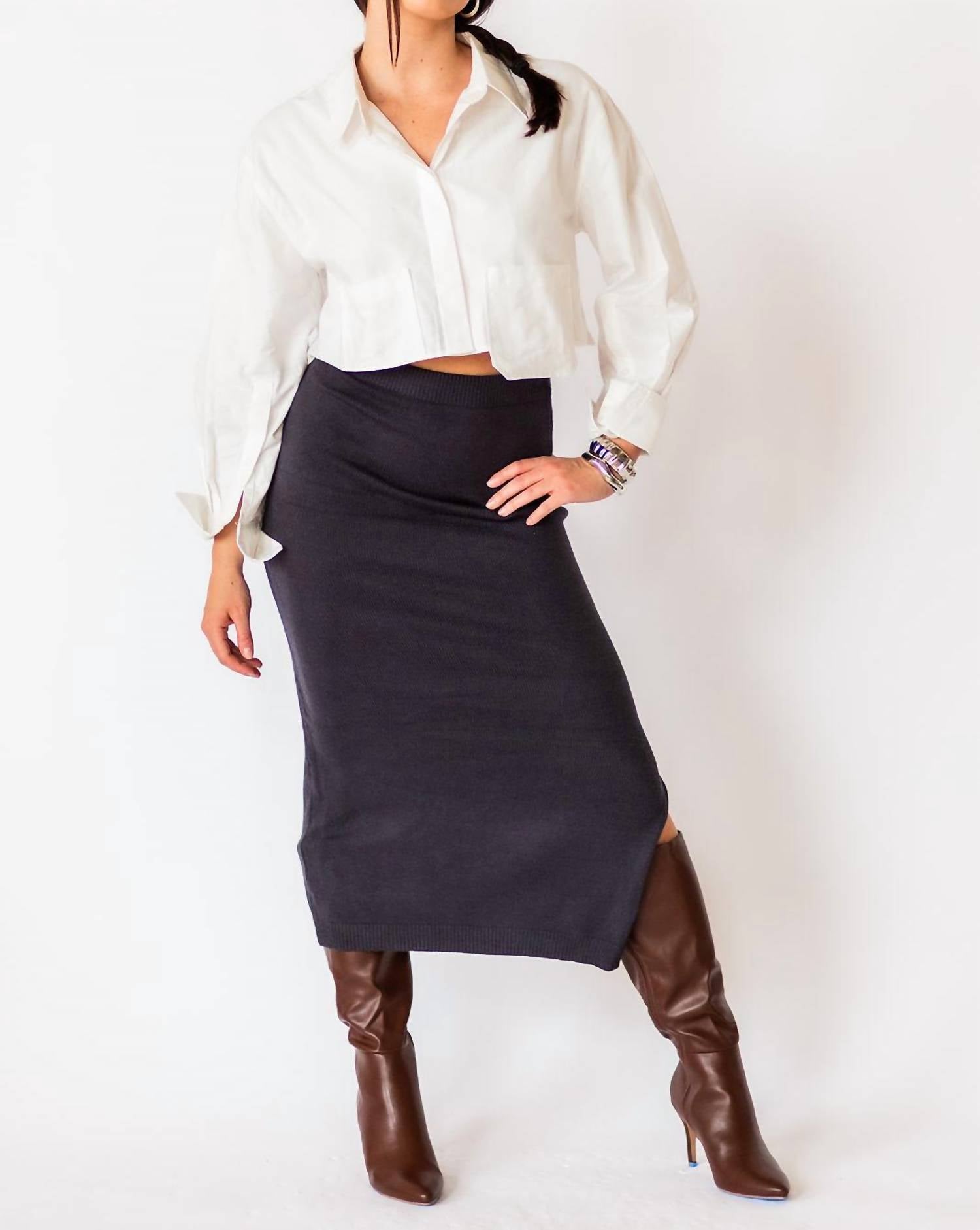 Falcon Park - Siarah Knit Pencil Skirt