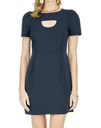 Jade - Short Sleeve Keyhole Mini Dress