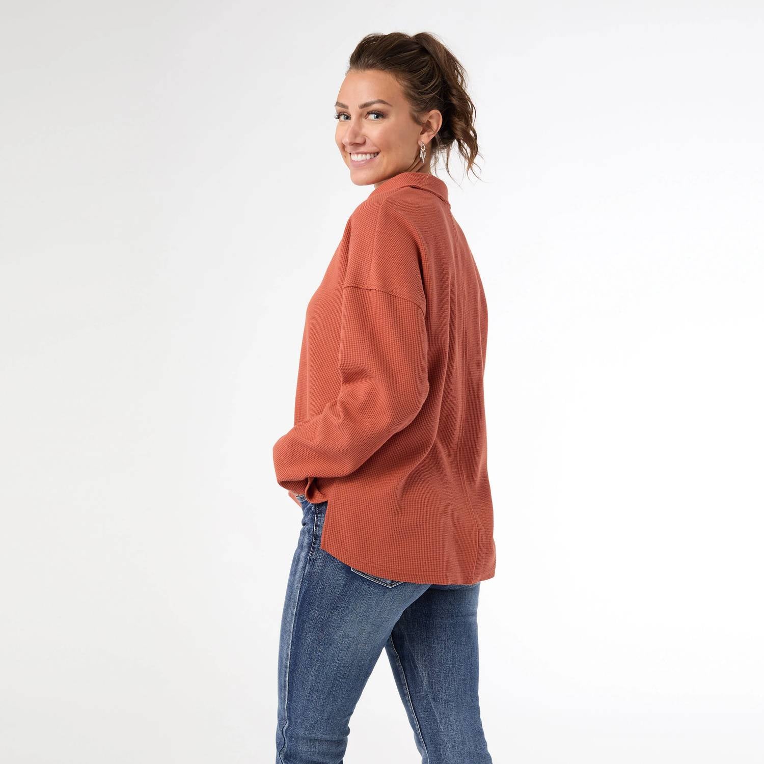 Coco + Carmen - Michela Long Sleeve V-Neck Top