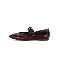 GABOR Women's Flat Ballerina Shoes in burgundy - women's flats - detail view