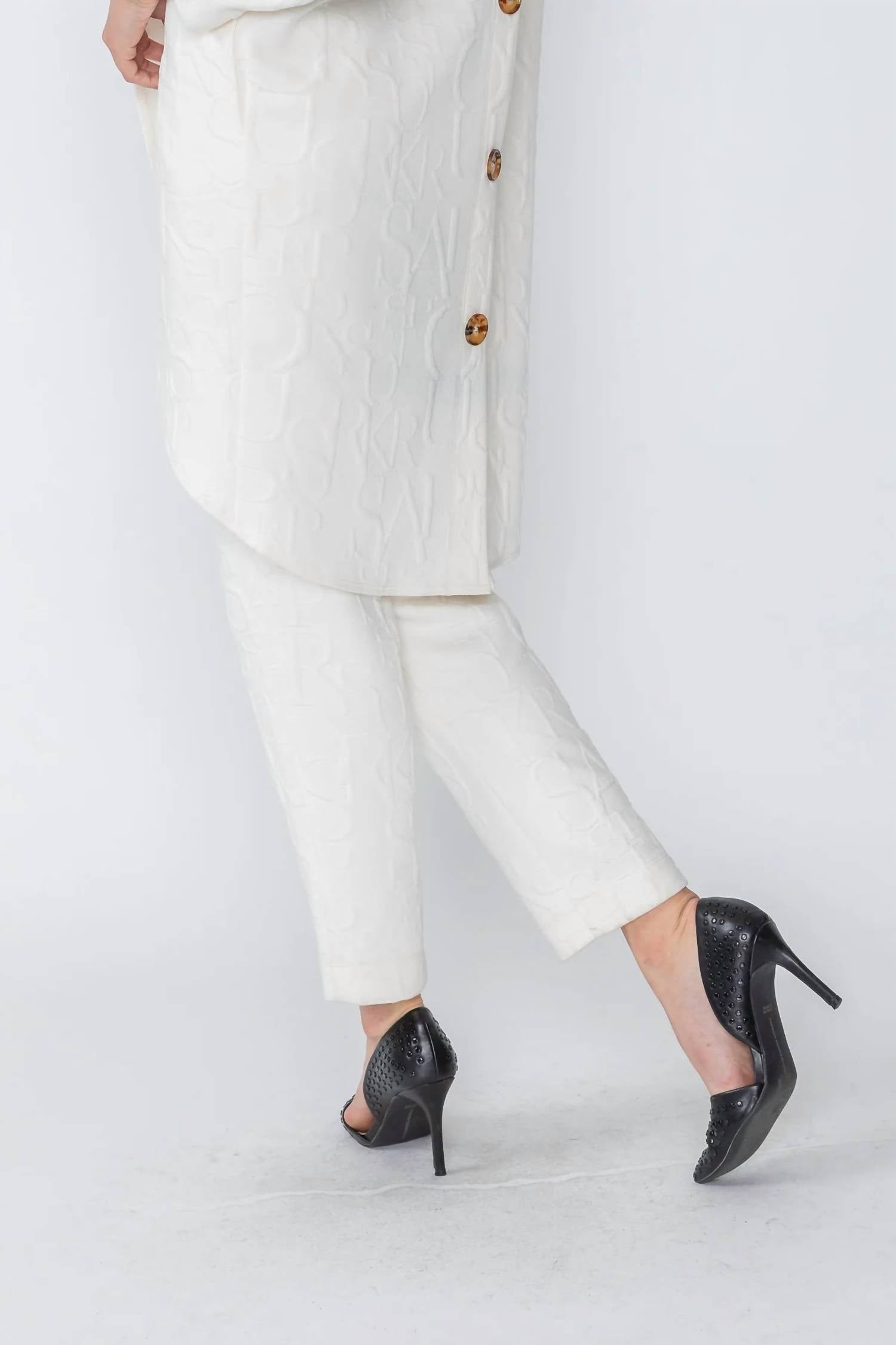 Ic Collection - Women's Waist Elastic Slim Fit Pants