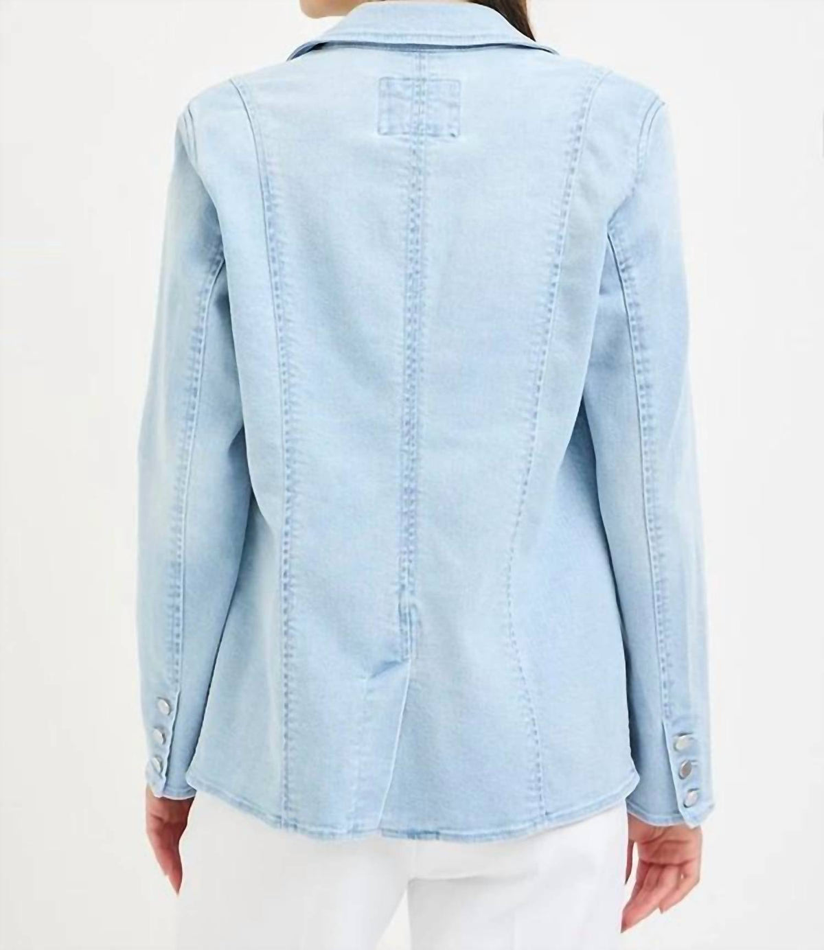 Risen - Denim Single Button Blazer