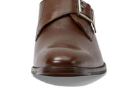 JOHNSTON & MURPHY Men's Richland Monk Strap Oxford Shoes in mahogany full grain - men's shoe - alternate view