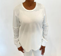 Leo Ugo - Marcella Lace Sleeve Sweater