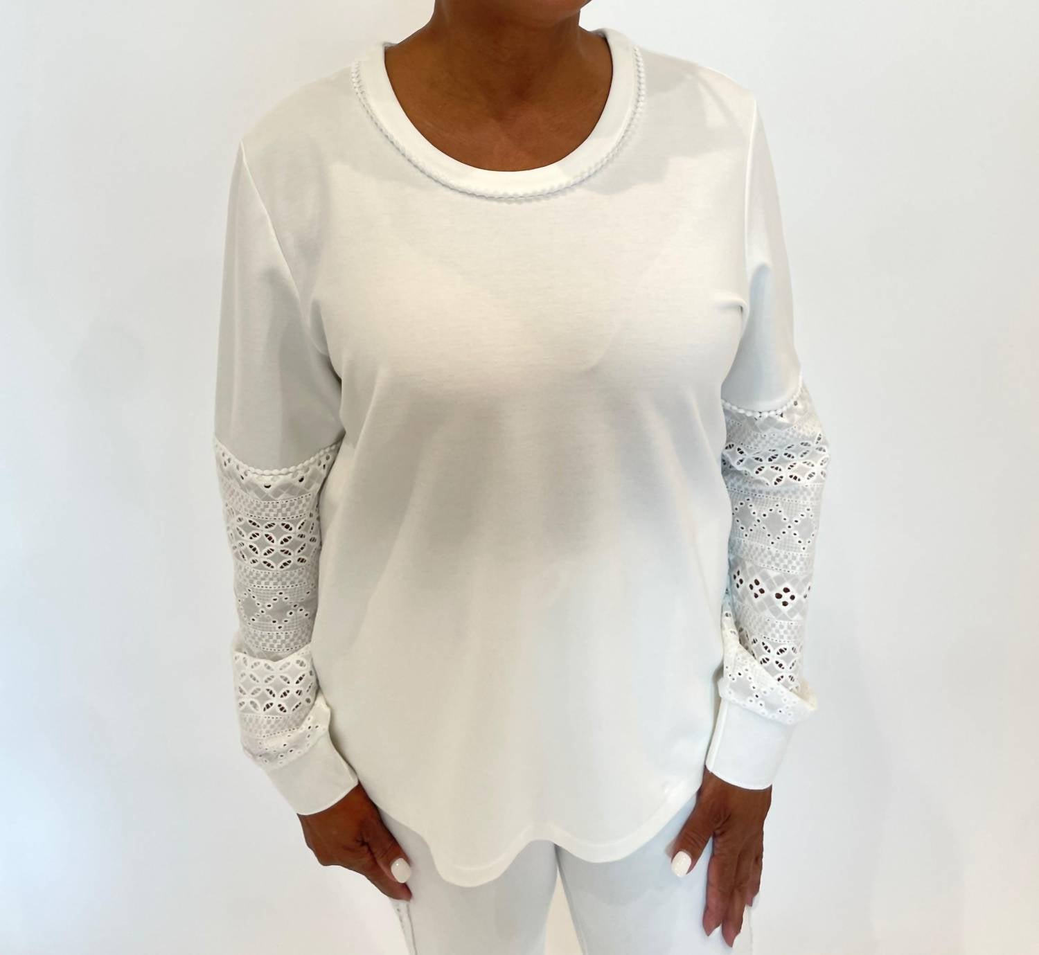 Leo Ugo - Marcella Lace Sleeve Sweater