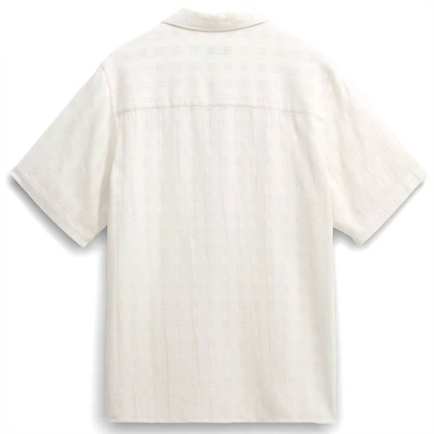 Wax London - Didcot Open Weave Grid Short-sleeve Shirt