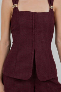 Whiteroom+Cactus - Selah Corset Tweed Top