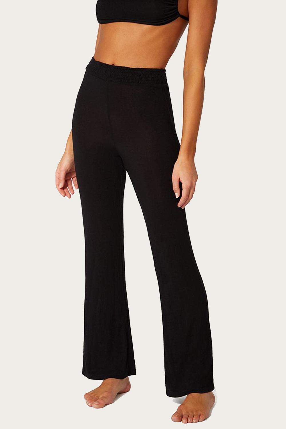 SMOCKED FLARE PANTS