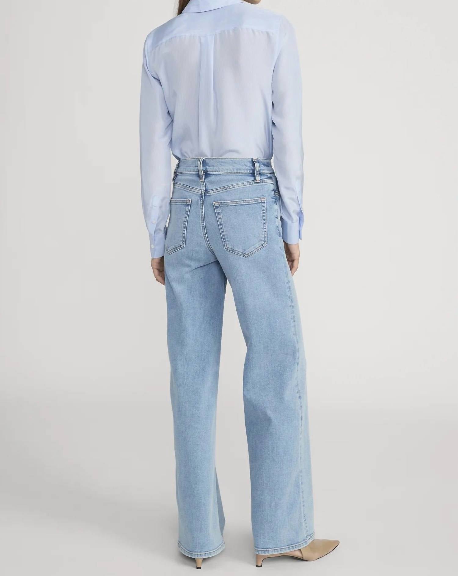 FRAME Le Slim Palazzo Jeans in ripple - women's jeans - view 4