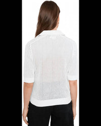 Nic + Zoe - Mesh Polo Sweater
