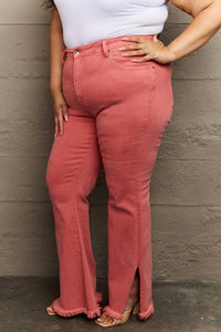 Risen - Bailey High Waist Side Slit Flare Jeans