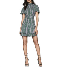 Reiss - Natalie Printed Slit Sleeve Dress