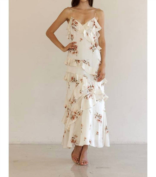 Storia - Floral Ruffle Maxi Dress