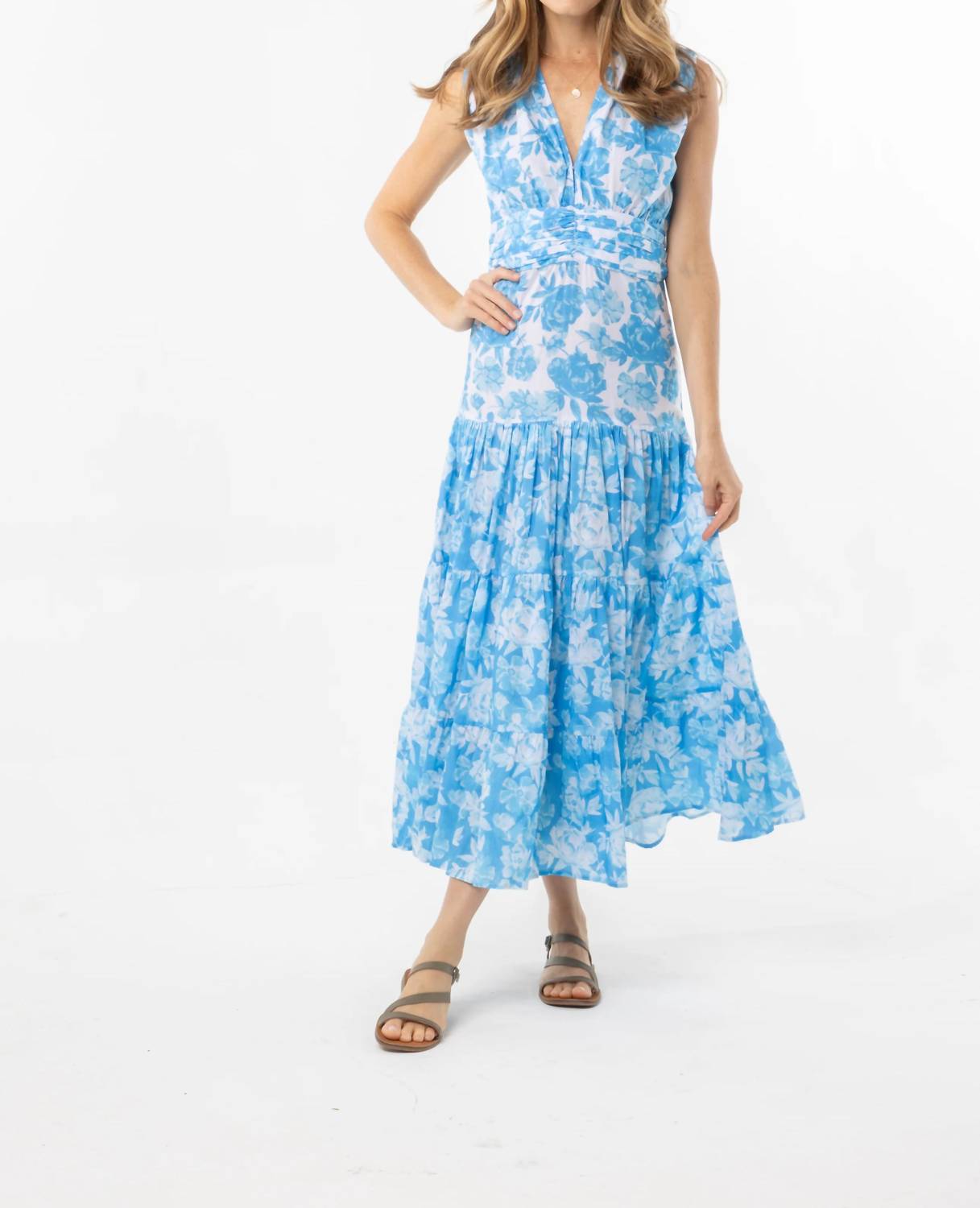 Bindu - Hazel Floral Tiered Midi Dress