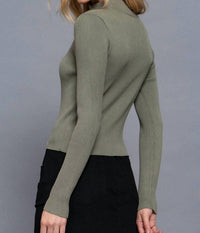 Active Basic - Women's Fitted Ribbed Double Zip Cropped Top