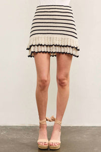 Mustard Seed - Stripe Tiered Sweater Skirt