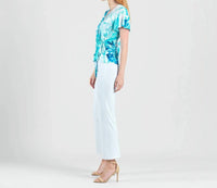Clara Sunwoo - Faux Wrap Side Tie Top