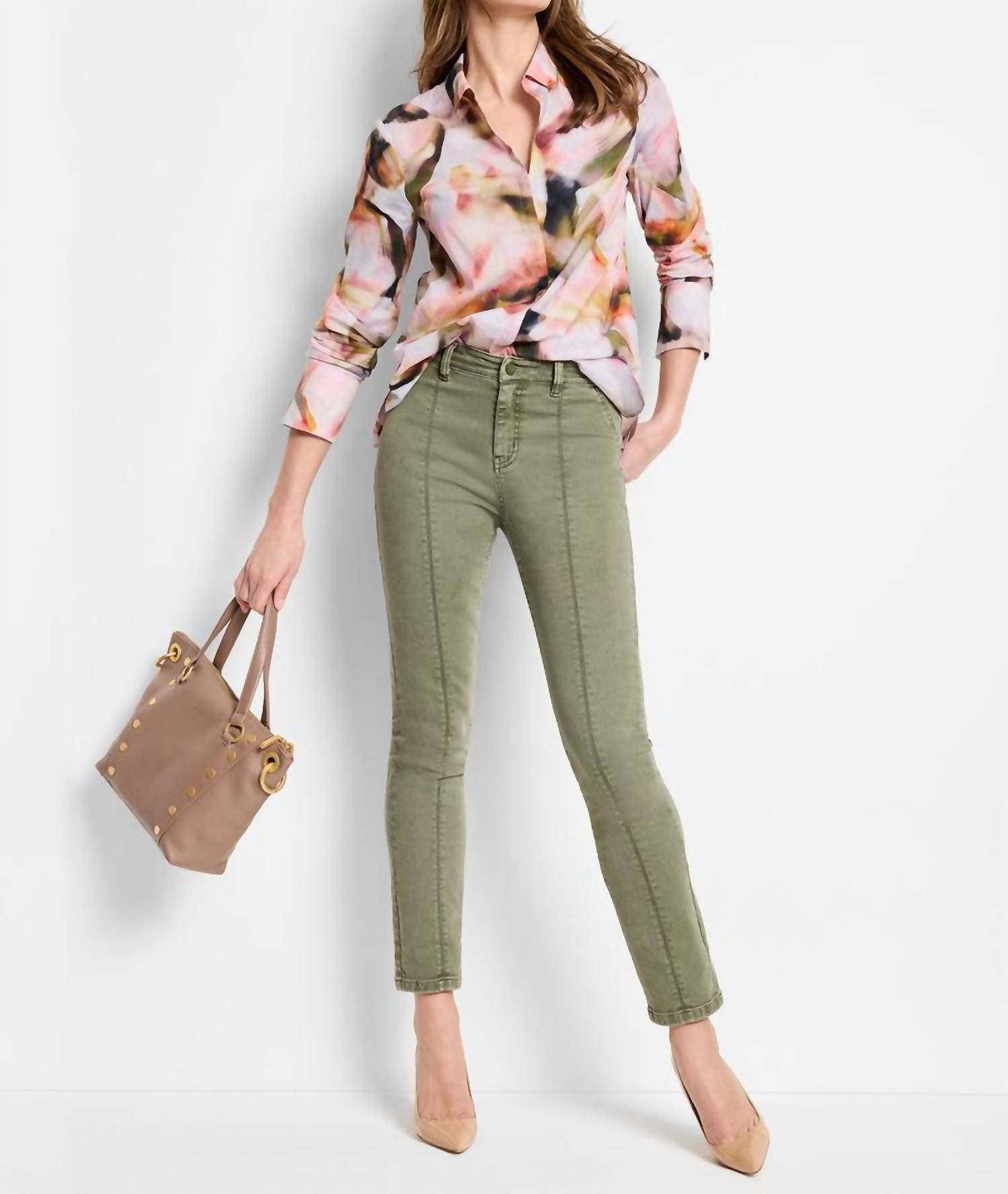 Nic + Zoe Women's Shona Smoky Petals Long Sleeve Shirt in pink multi - women's long sleeve top - view 4
