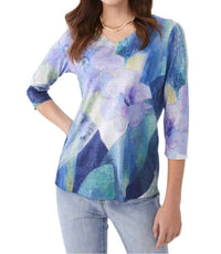 Fdj - V-neck Floral Top