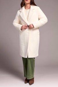 Tribal - Button Front Fur Coat With Lining